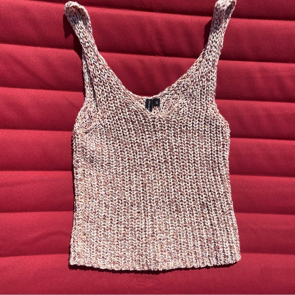 Moon&Madison knitted light colored tank top size:S